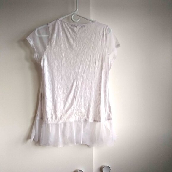 vintage Mado et les Autres tulle ruffle sheer tshirt NWOT - Picture 3 of 8